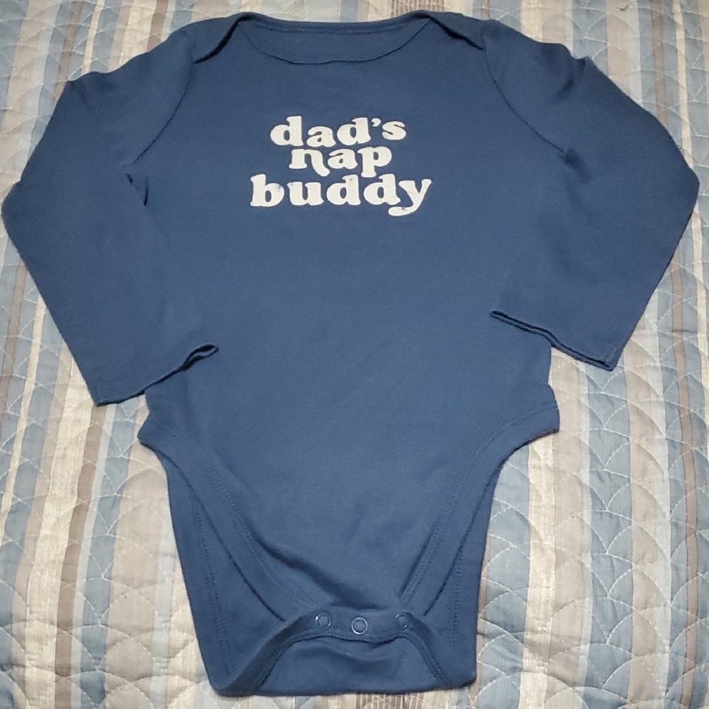Jumping Beans Blue Bodysuit with Playful Text